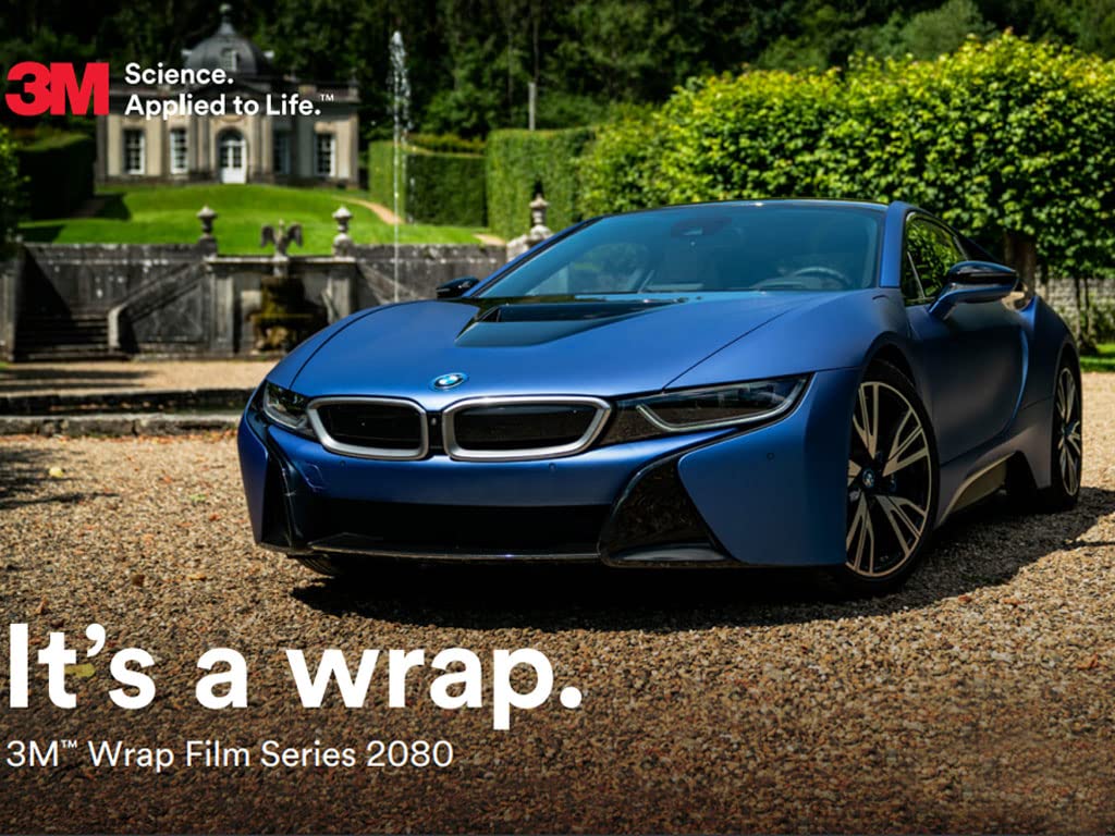 3M 2080 DM12 Dead Matte Black (5ft x 9ft) Vinyl Wrap Film Sheet with Air-Release for Cars, Trucks & More (45sq ft Roll)