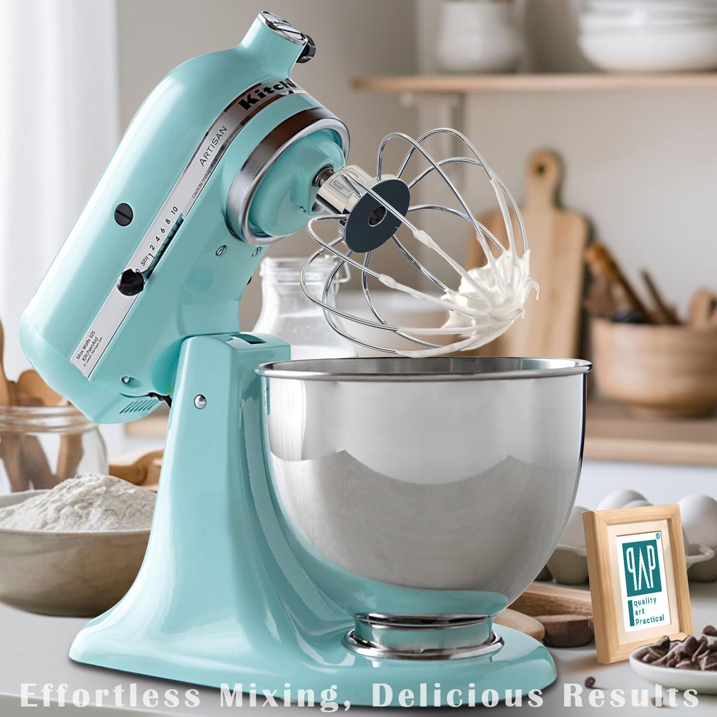 Heavy Duty Whisk Attachment for KitchenAid 4.5-5QT Tilt-Head Stand Mixers- Extra Thick Stainless Steel Wire Whip for Fast Whipping, Commercial Grade for Large Batches, Dishwasher Safe(Replaces K45WW)