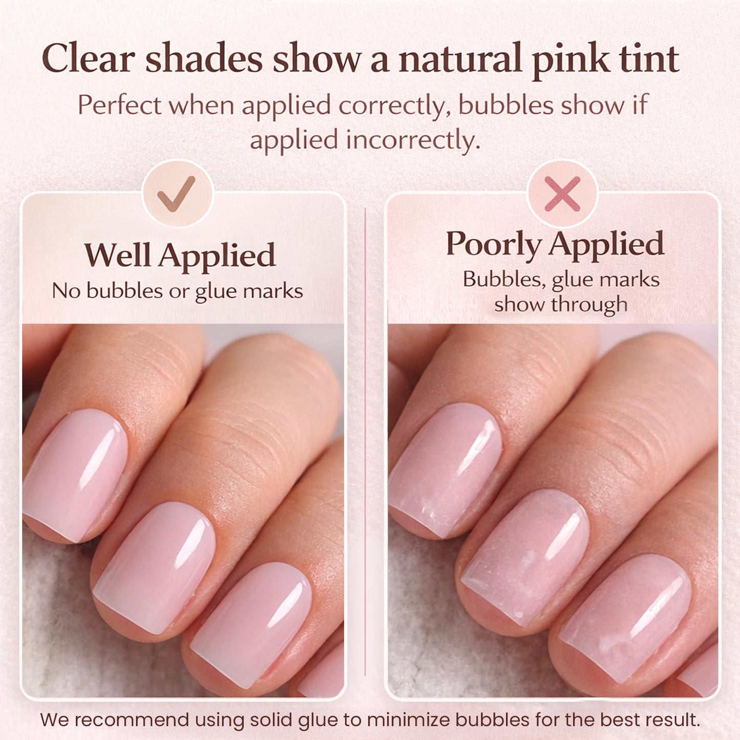 CurvLife Press on Nails Short Square Acrylic Fake Nails with Apricot Design Full Cover False Nails Glossy Nude Glue on Nails Artificial Stick on Nails for Women (Polka Dot Silver French)