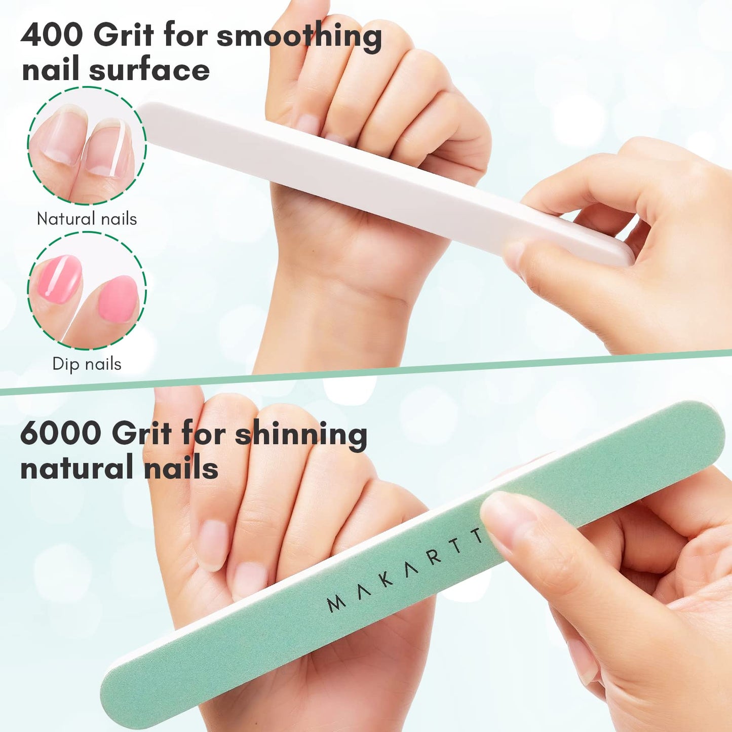Makartt Cuticle Nail Drill Bit Safety Tungsten Carbide Cuticle Remover Drill Bit Bundle With Nail Buffer Block 10pcs Nail Buffer and Shine Kit Nail Shine Buffer