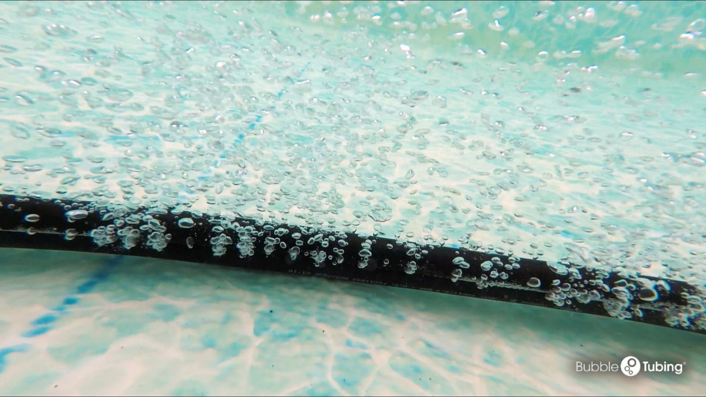 BUBBLE TUBING (½ in – Fine Bubble self-Sinking Diffuser Airline for Pond & Water Garden Aeration | High Oxygen Transfer, aerates and de-ICES Ponds, Easy Installation (50')