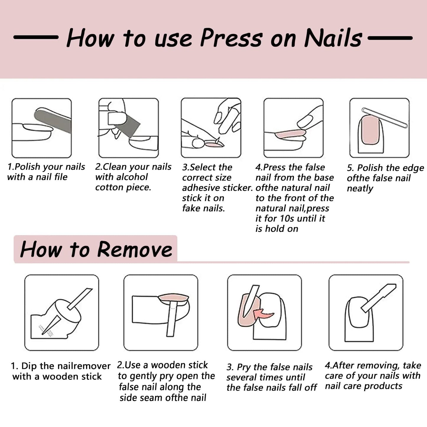 Short Press on Nails Almond Fake Nails with Flower Leaves Design Spring Floral False Nails Full Cover Acrylic Nails Matte Black Pink Glue on Nails Cute Stick on Nails for Women Manicure Decorations