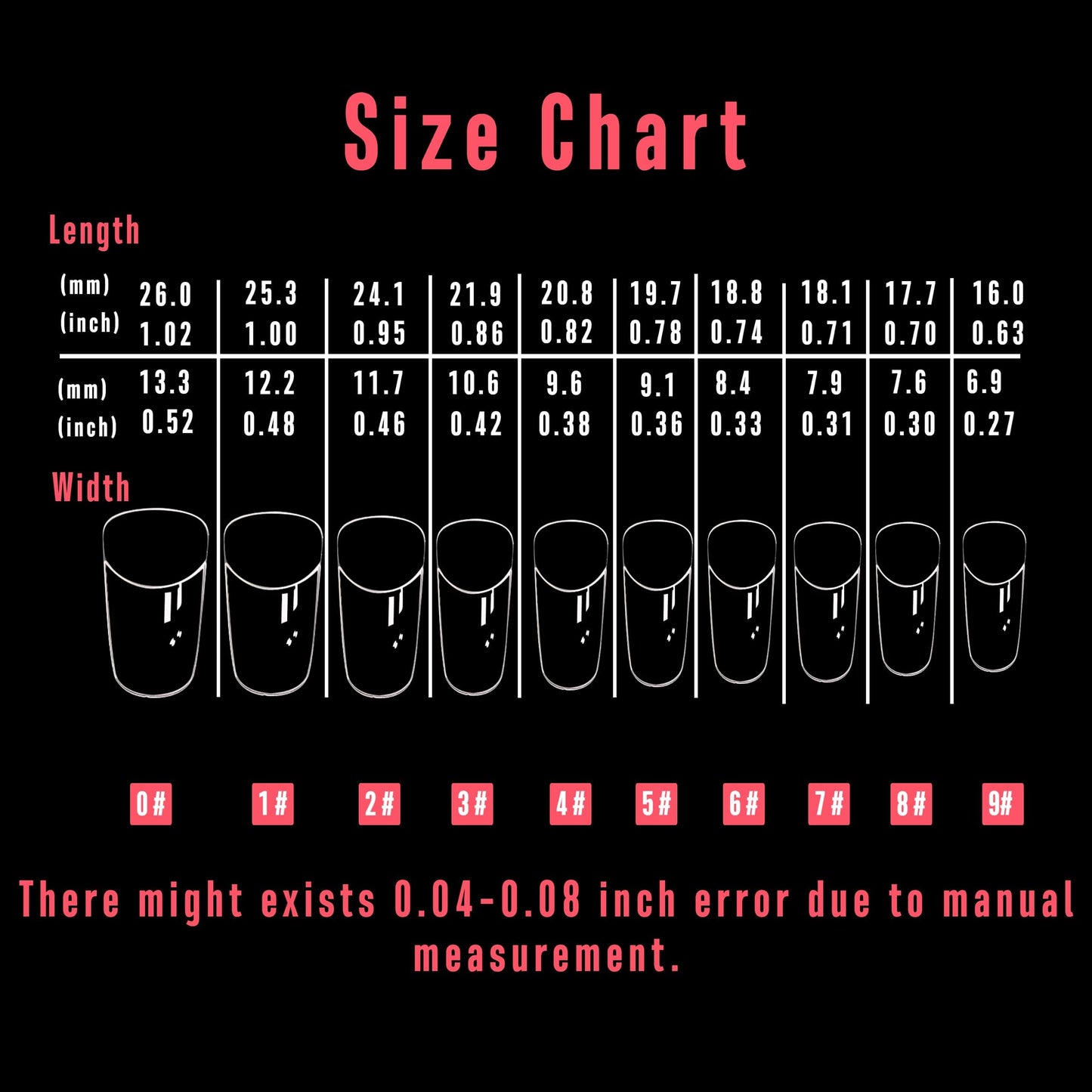 NOVO OVO Halloween 500 pcs Hawk Curved Transparent Clear Cystal Extra Super Extreme Deep Curve Half Cover Short Square Tapered Eagle Claw False Nail Extension Tips Acrylic Nail 10 Sizes Bag Packaging