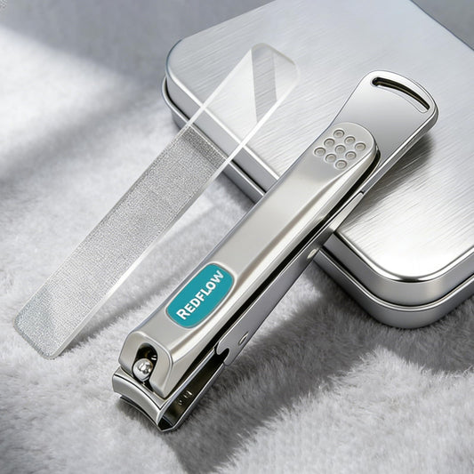 Large Nail Clippers,Fingernail Cutter Stainless Steel,Nail Clippers Anti Splash,Nail Scissors Detachable Design,Includes a Nano Glass File