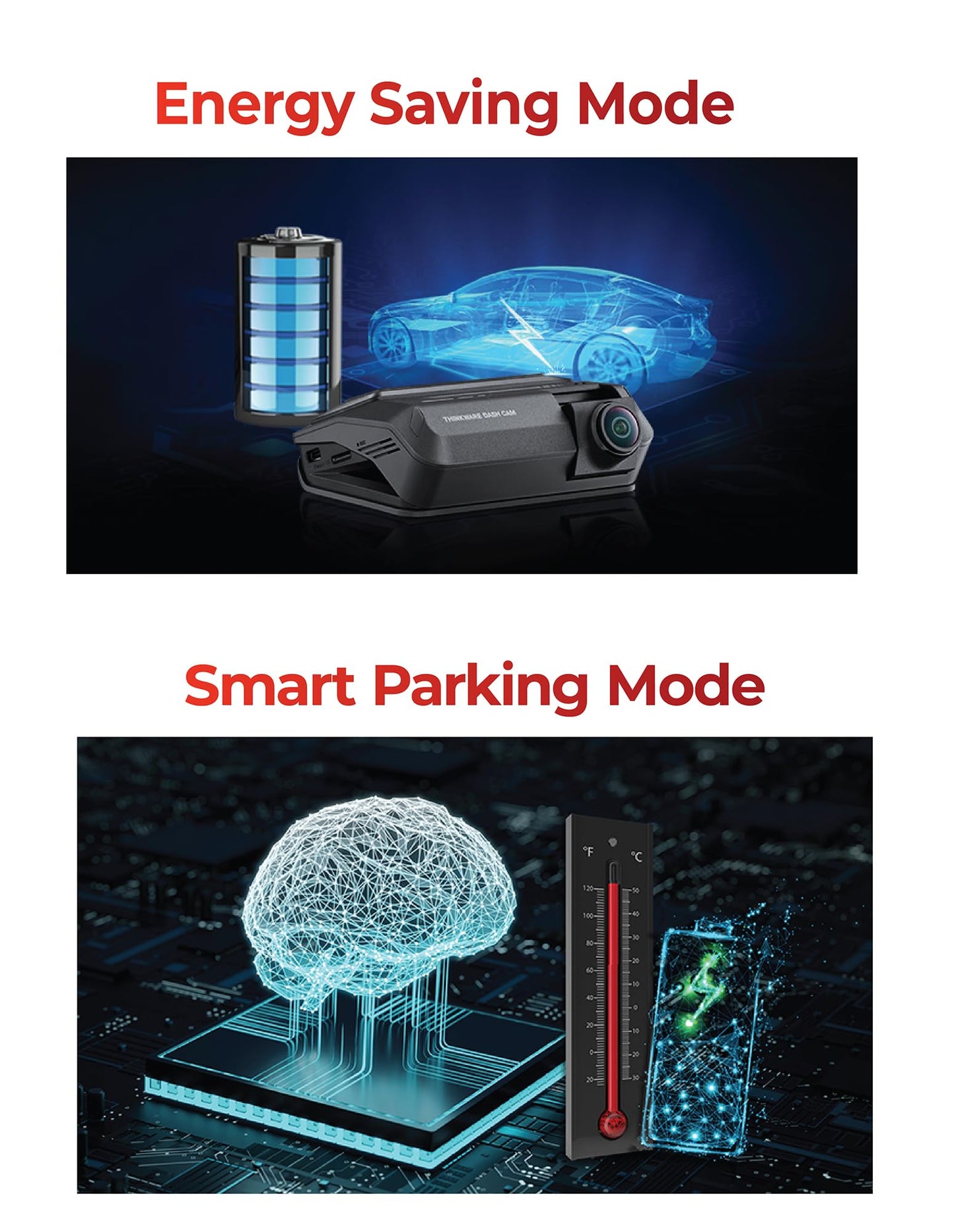 THINKWARE ARC900 2CH 4K HDR Dual Dash Cam Front and Rear - 4K+2K STARVIS 2, Super Night Vision 4.0, Low Power Parking Mode, 3.5" IPS Touchscreen, 5GHz Wi-Fi, GPS (64GB MicroSD & Hardwiring Cable Incl)