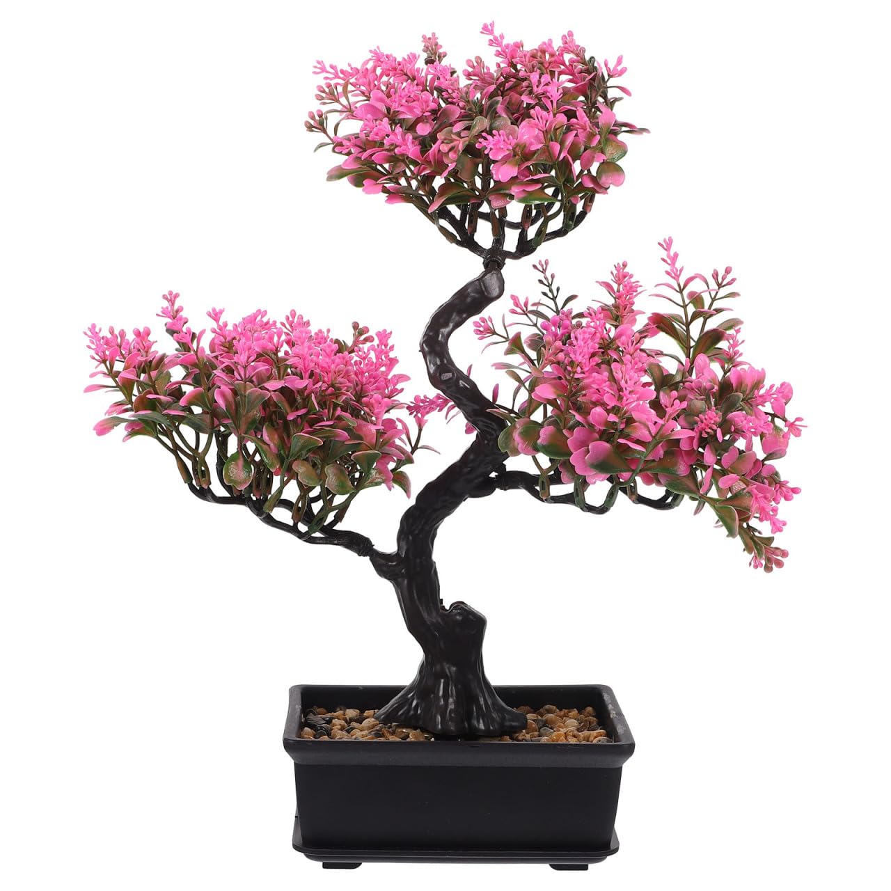Zerodeko Artificial Bonsai Tree Realistic Faux Potted Plant 14.17X12.59X3.93 Inch Desktop Decor for Home Office Kitchen Maintenance-Free