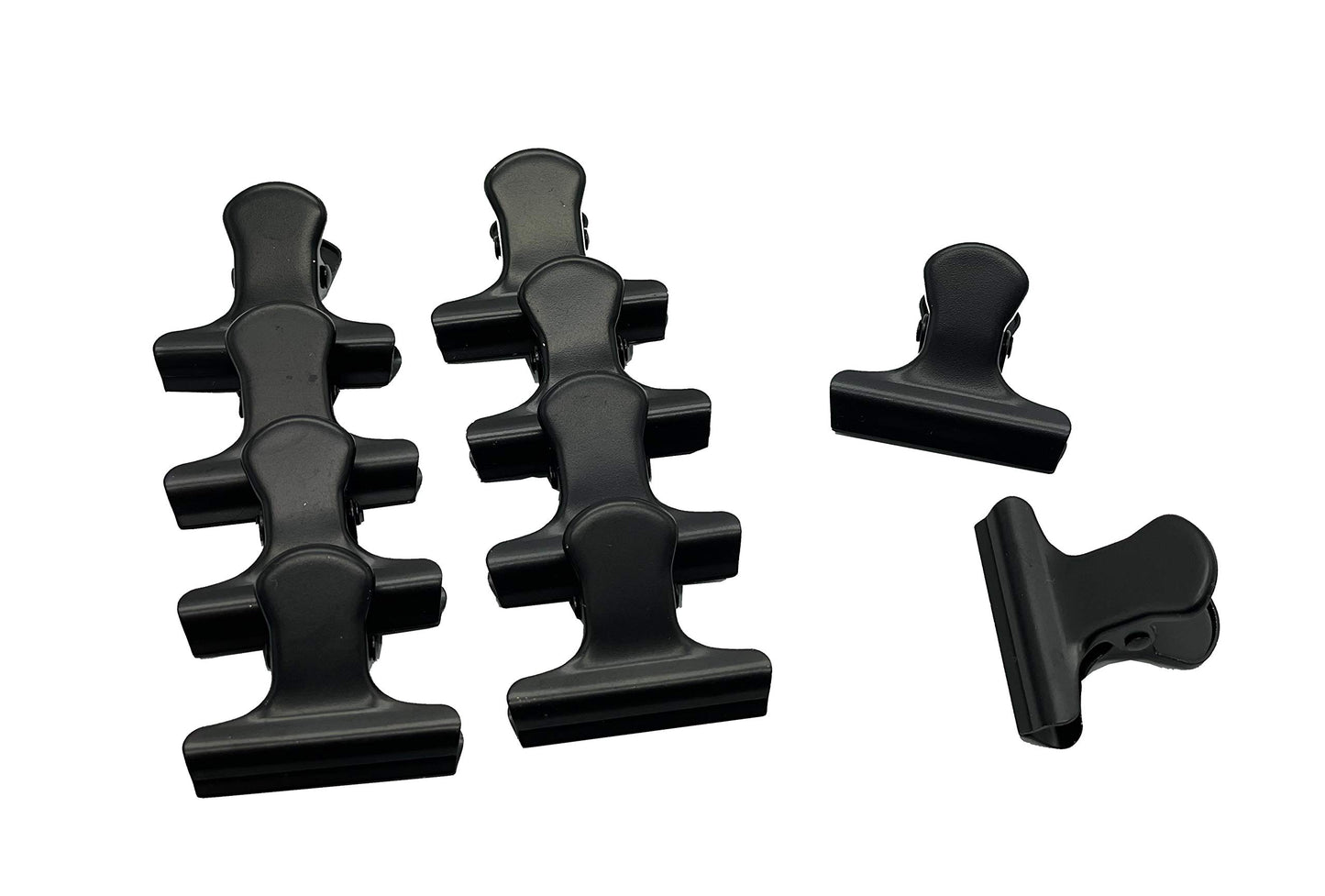 Small Metal Bulldog Clips, 30 Pack 1.18 Inch Stainless Steel Metal Hinge Paper Clips Clamps (Black)