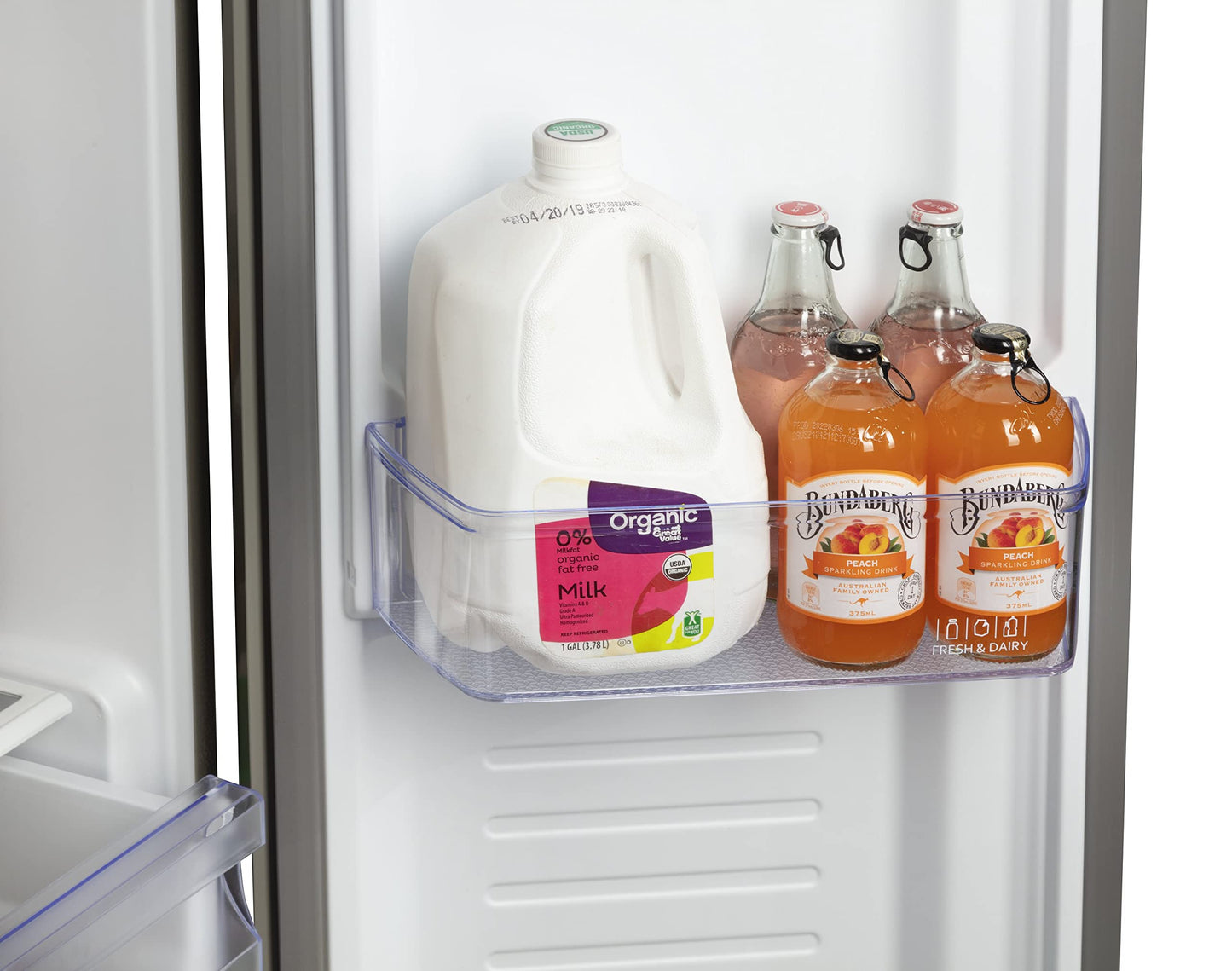Hamilton Beach HBF1558 15.6 cu ft Counter Depth Full Size Refrigerator, Side Doors, Stainless