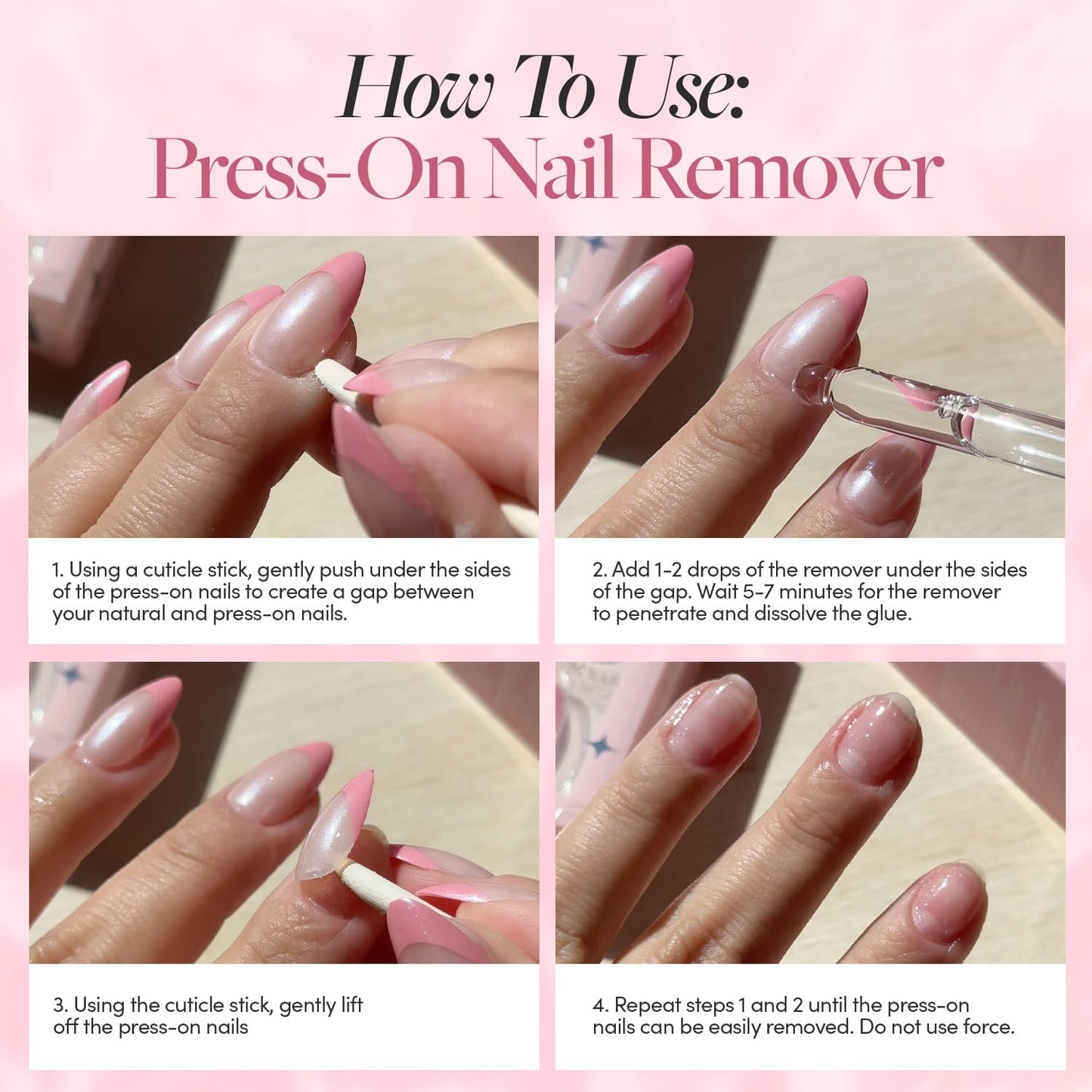 Glamnetic Press-On Nails - Los Angeles | Super Strong Brush On Nail Glue & Press-On Nail Remover | Blush Nude Pink Short Almond Nails in Glazed Finish | 15 Sizes - 30 Nail Kit with Glue and Remover