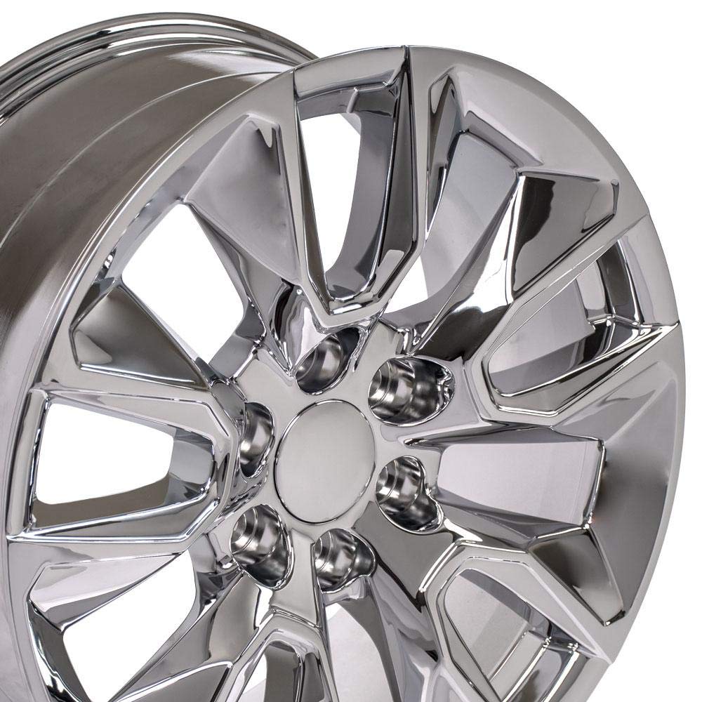 OE Wheels CV32 20 Inch Rim Fits Silverado 1500 RST Style 6x139.7 20x9 Chrome - Hollander 5916 (1)