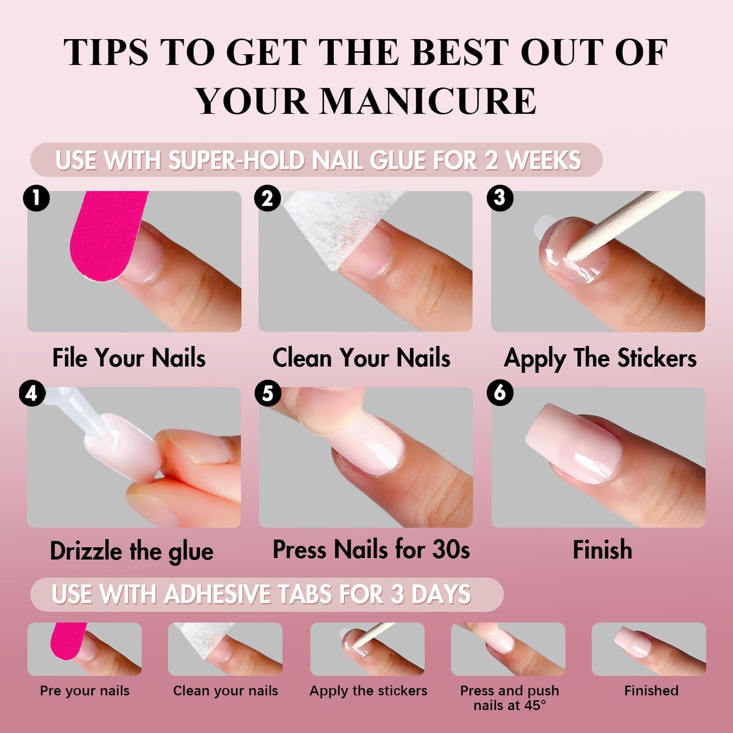 KQueenest Baby Pink Press On Nails Short - Acrylic Press On Nails Coffin, Sheer Pastel Rose Pink Fake Nails with Glue, Glossy Opaque, Ballerina Reusable Soft Gel Glue on Nails for Women, 30 Pcs