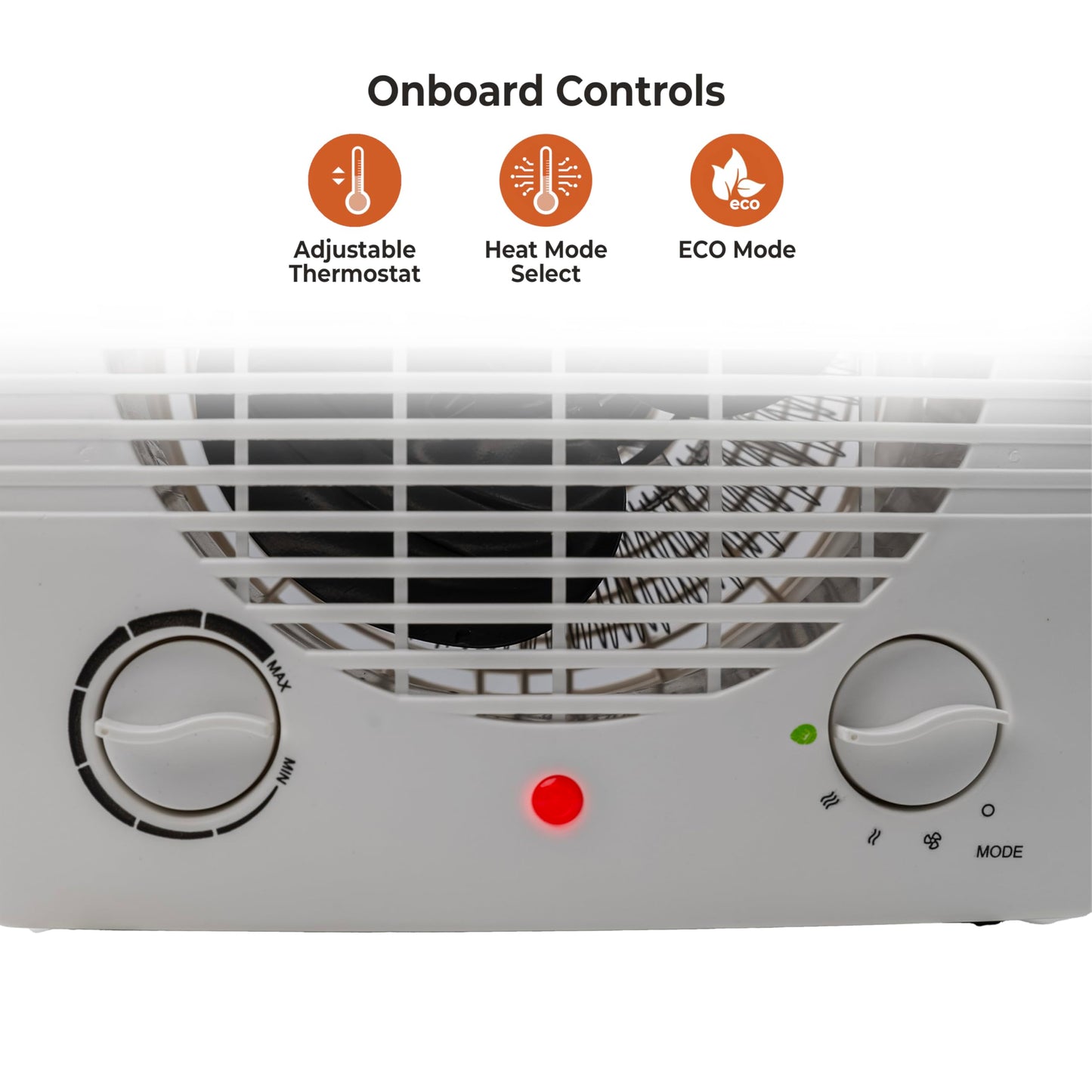 Comfort Zone Personal Space Heater – Energy Efficient 1500W Electric Heater with Adjustable Thermostat, 3 Heat Settings & Energy Save Mode – Portable, Tip-Over & Overheat Protection for Home & Office
