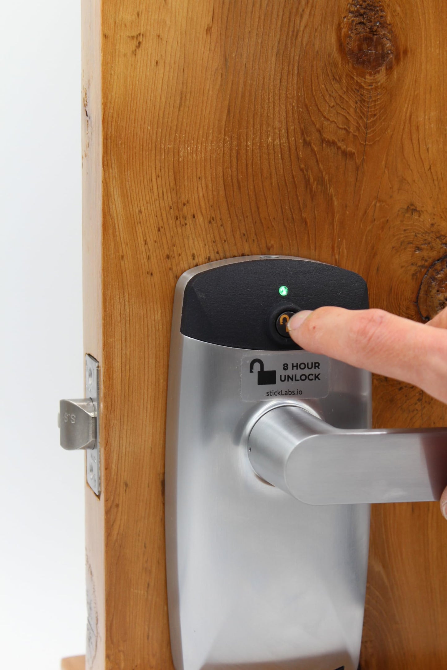 RFID Commercial Lever Door Lock, Access Control System App, Includes 2 NFC keycards (Right-Hand)