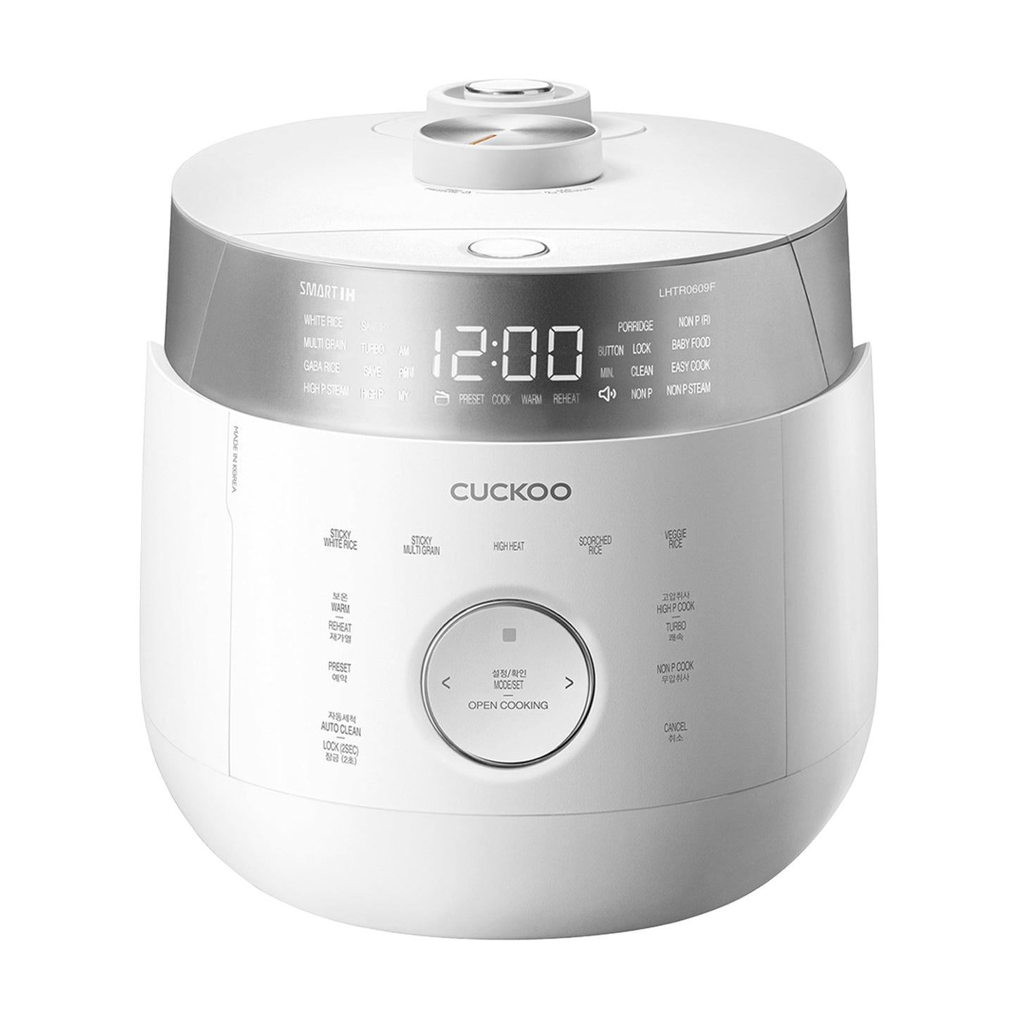 CUCKOO Twin Pressure Rice Cooker 6-Cup Uncooked / 12-Cup Cooked with Induction Heating Technology, 20 Menu Modes with Voice Guide, Versatile Rice Maker Multi-Cooker & Pressure Cooker (CRP-LHTR0609FW)