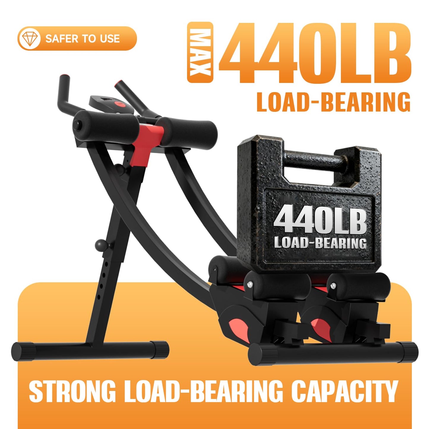 Weceni Ab machine, AB trainer machine,workout equipment for Home Gym Strength Training, Ab workout equipment, AB machine for stomach workout, Foldable abdominal trainer for Men and Women exercise