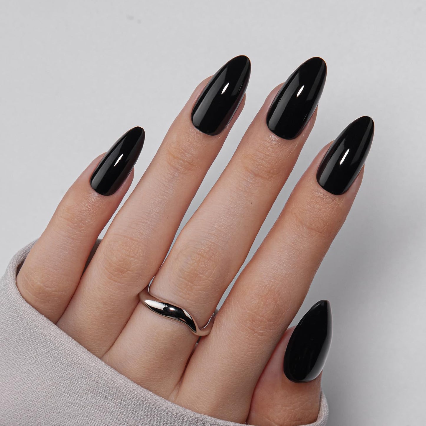 Vsalon Press on Nails - Halloween Nails Almond Medium Fake Nails for Party, Reusable Soft Gel Glue on Nails - 32PCS