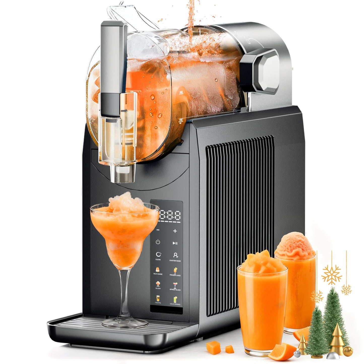 Slushie Machine for Home, Professional Frozen Drink Maker - No Ice Needed, Auto Clean, 6 Preset Programs, Rapid Freezing in 15 Mins, Keep 4H Fresh, for Frozen Margaritas, Frappés, Milkshakes and More