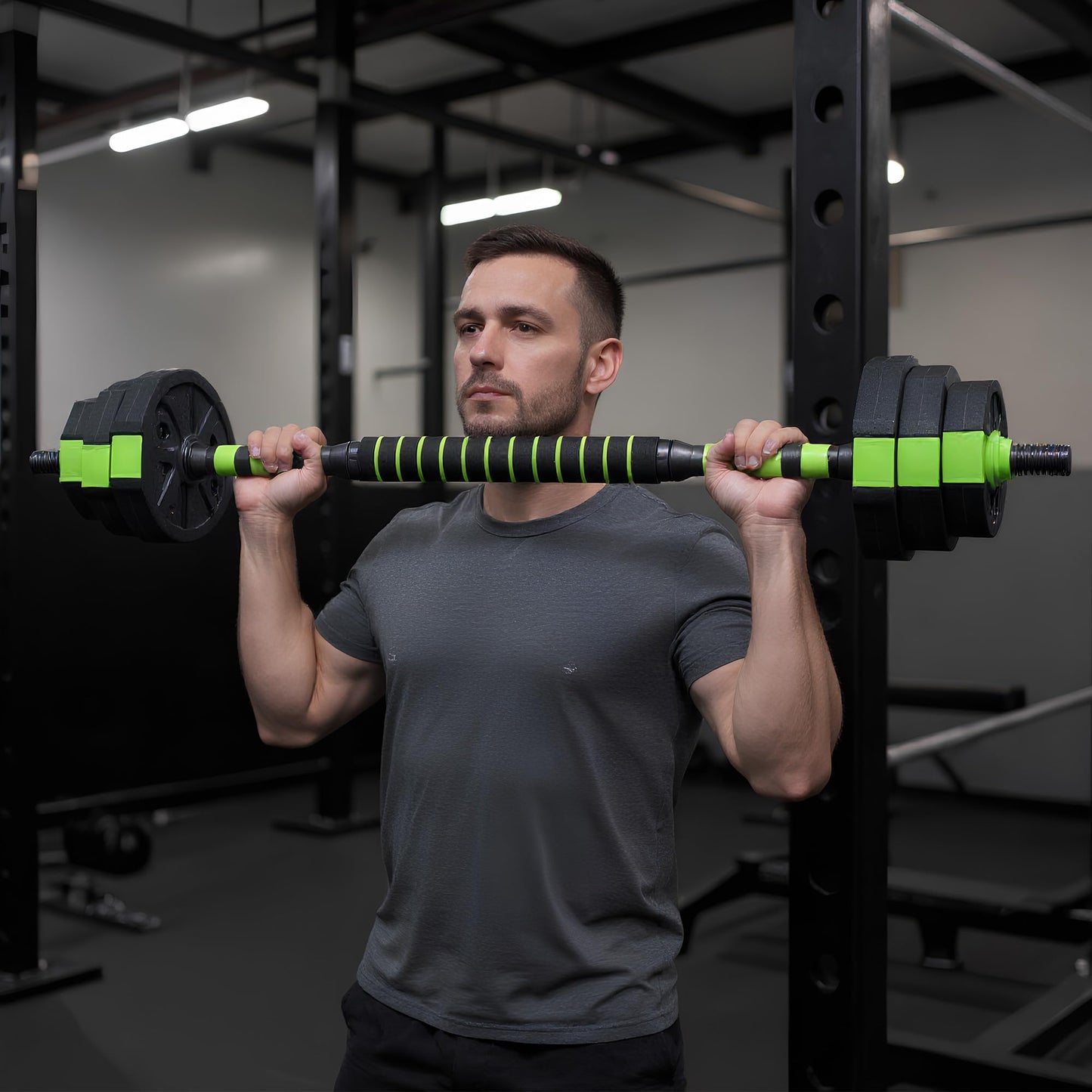 Adjustable Dumbbell Set, Exercise & Fitness Dumbbells, Adjustable Dumbbell Weights, Barbell Weight Set for Home Gym Exercise used as Dumbbells, Barbell or Kettlebells, Multiple Options