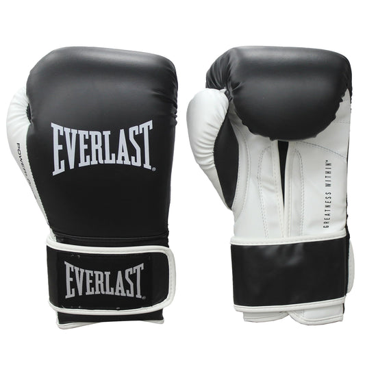 Everlast Powerlock OG Training Boxing Gloves | Hook & Loop | 16oz | Black/White