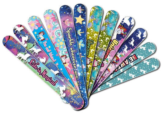 Creanoso Unicorn Emery Board (24-Pack) - Handy Nail Accessories - For Manicure Pedicure - Keep Your Fingernails and Toenails in Tip-top Shape - Great Stocking Stuffers – Beauty Need Essentials