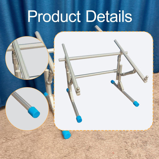 KiBcsLic Embroidery Stitch Stand, Aluminum Alloy, Sturdy, Practical Adjustable, Floor Standing, Embroidery Frame Stand , 2 Bar