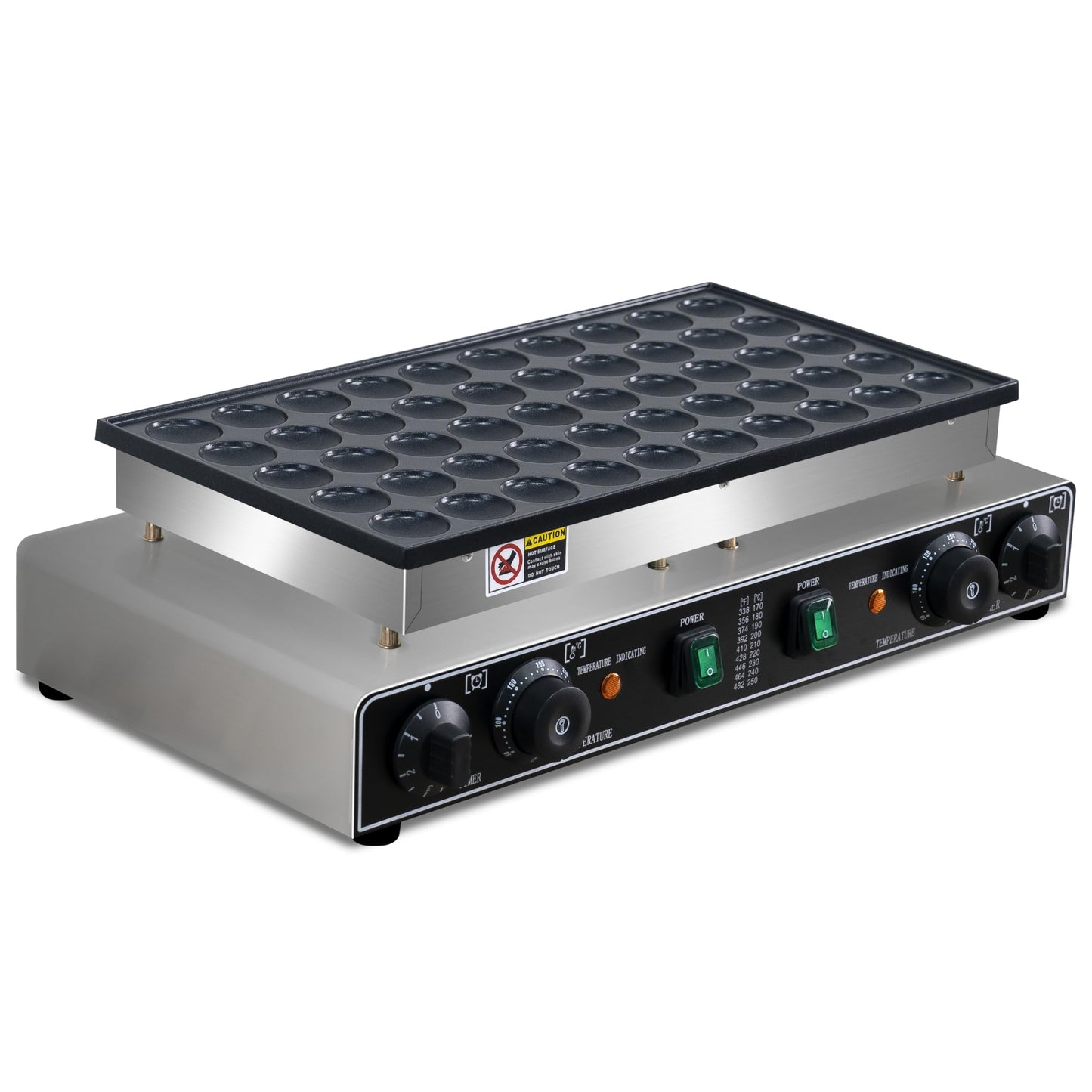 50PCS Mini Pancake Maker, 110V 1900W Commercial 1.8 In Mini Dutch Pancake Maker Machine, Nonstick,stainless steel, Commercial Dutch Poffertjes Grill for Home Kitchen & Restaurant.