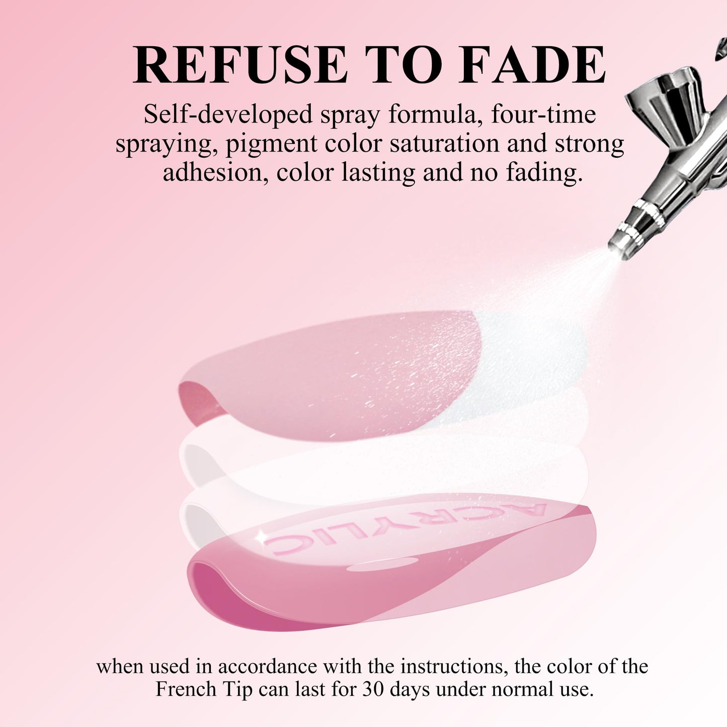 French Gel Nail Tips - Jofay Fashion French Tip Press on Nails, 10-Piece Set 320Pcs Pink long Square Nail Tips, No Need to File 3 in 1 Acrylic Fake Nails for Nail Art DIY & Nail Extension, 16 Sizes