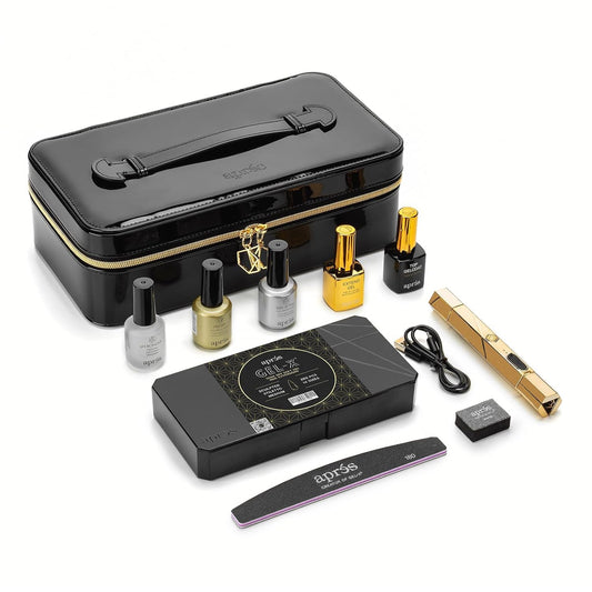 Apres Gel-X Nail Professional Starter Kit, 14 Sizes 00-9 w/ Half Sizes Included, Soft Gel Nail Tips Extension Kit, 2025 Edition (Sculpted Stiletto Medium)