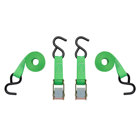 SmartStraps 6’ Cambuckle Tie Down, 2 Pack — Standard Duty Tie-Down Ratchet Straps — 1,200lb Break Strength, 400lb Safe Work Load — Ideal for Tying Down Dirt Bikes, ATVs and Mowers