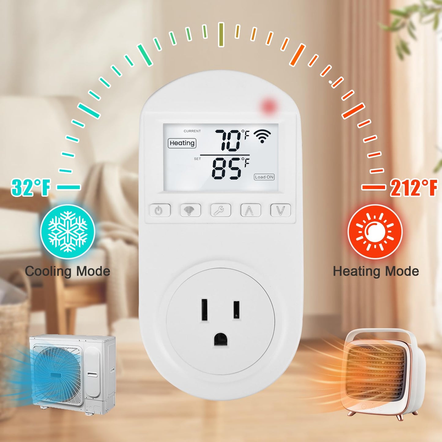 New Generation! Briidea Smart WiFi Temperature Control Outlet Compatible with Alexa Google Assistant, Perfect for Households Greenhouses Reptile Enclosures Incubators, 110V/16A