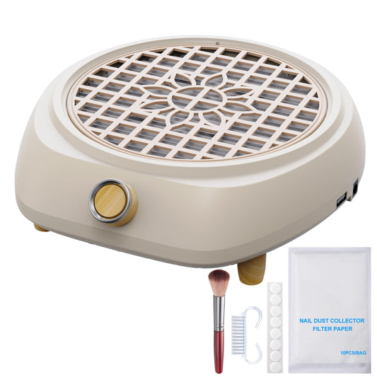 ibubu Upgrade Small Nail Dust Collector Vacuum Cleaner Machine 130W Powerful Strong Fan Extractor Suction Electric Nail Filer Manicure Dust Collector Quiet with Multiple Tool Kits for Home Salon