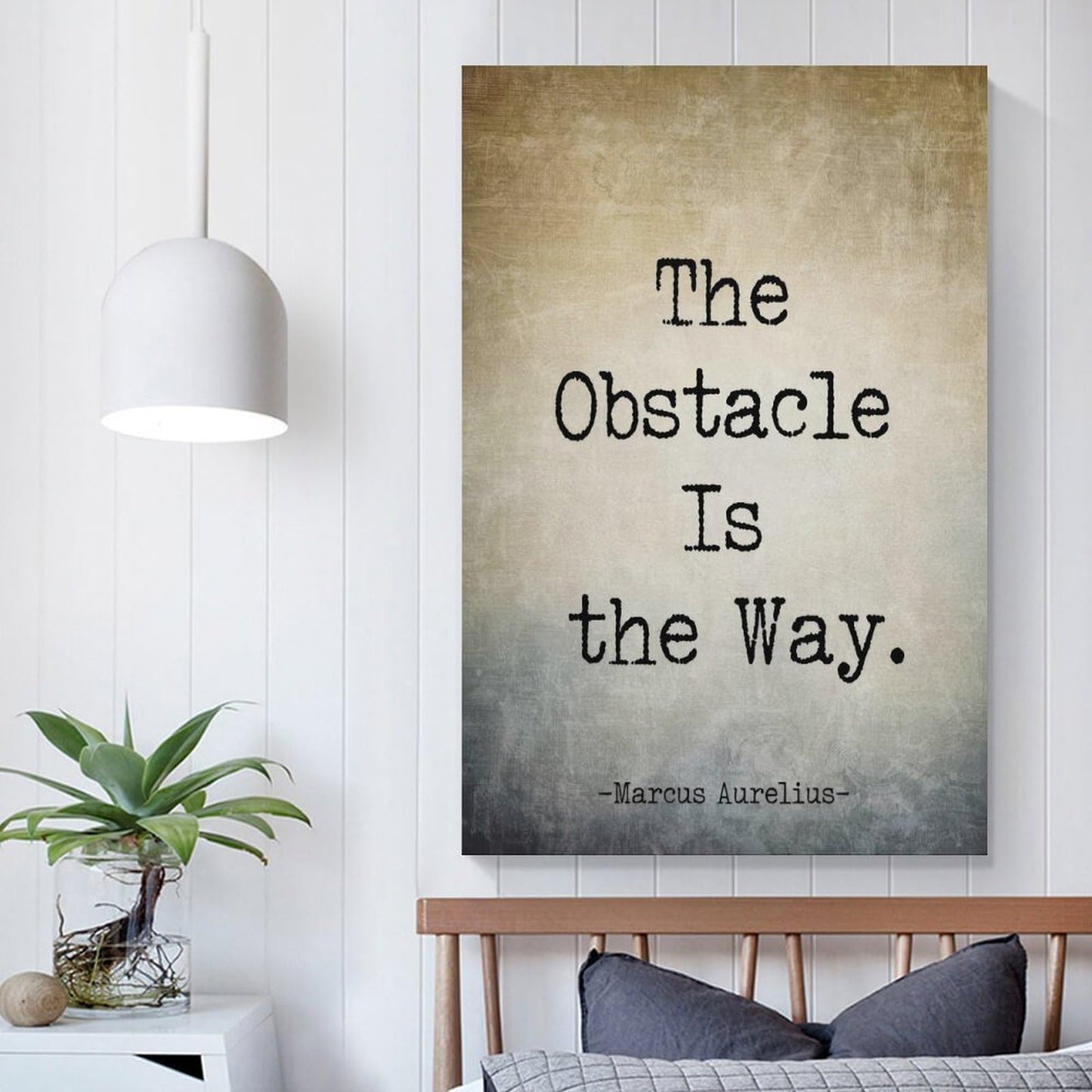 Marcus Aurelius Quote Inspirational Poster Canvas Printing Wall Art Stoic Philosophy Prints Wall Decor Scandinavian Bohemian Style for Living Room Bedroom Office Study Library 12x18inch(30x45cm)
