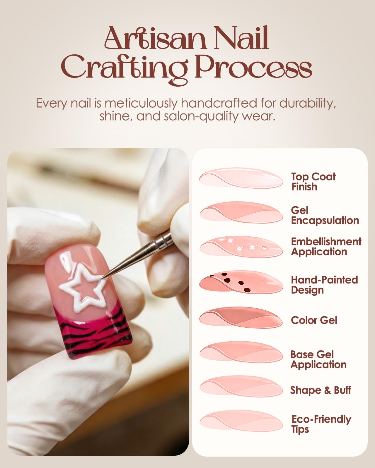 Buleens Handmade Press on Nails Acrylic Duck Nails-10pcs Short Edgy Y2K Pink Butterfly Star 3D Fake Nails Kits with Glue