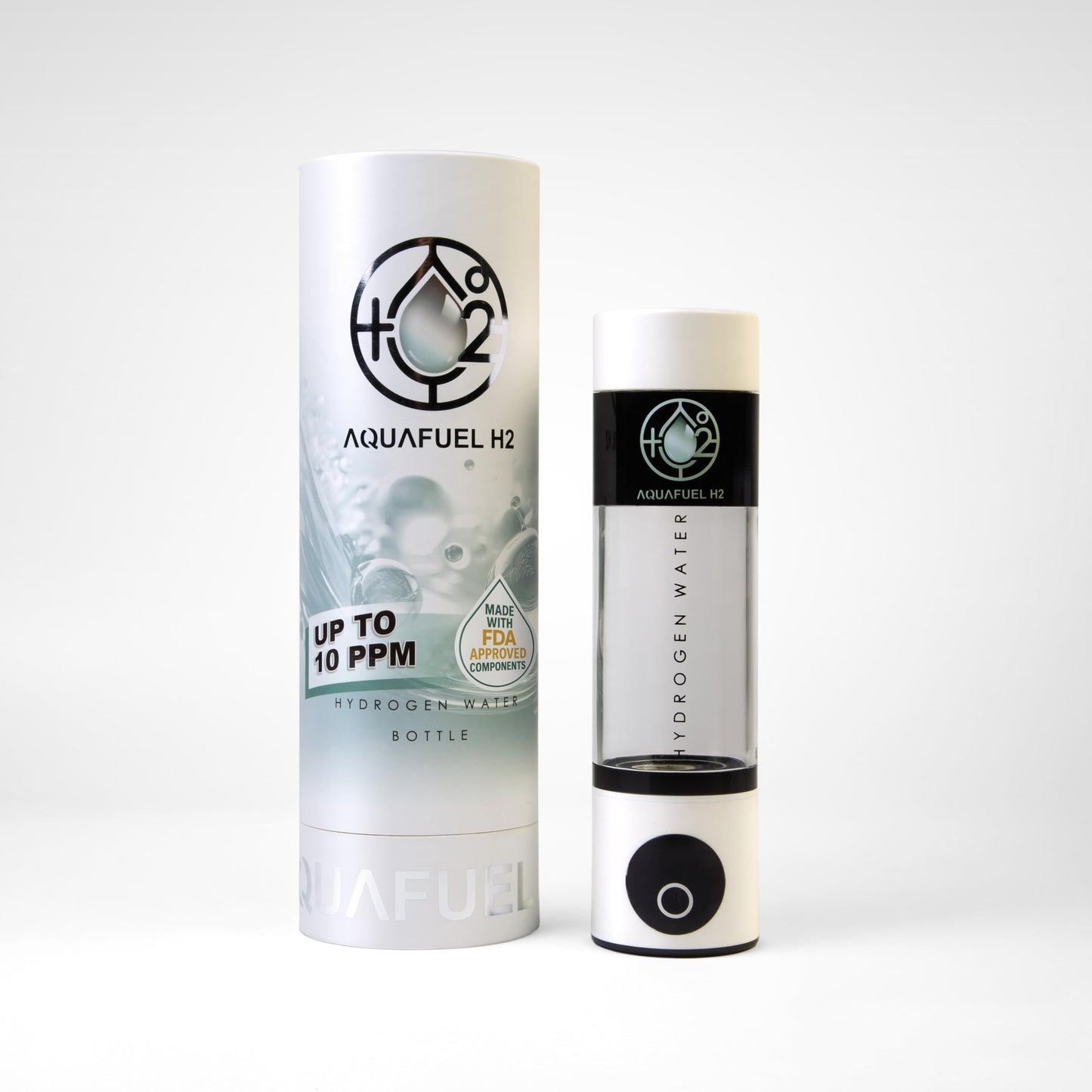 Aquafuel H2 Hydrogen Water Bottle – Portable PEM Electrolysis Generator, Up to 10,000 ppb Molecular Hydrogen, BPA-Free Tritan, USB Rechargeable, Travel & Gym Hydration.
