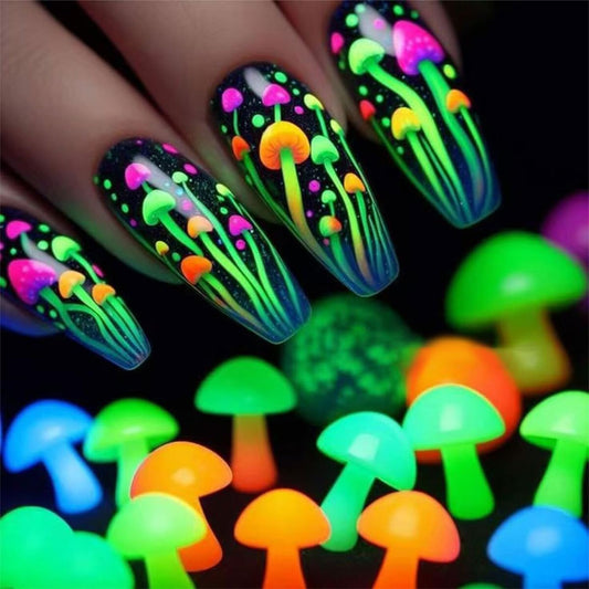 Ballerina Press on Nails Colorful Jellyfish Fake Nails Extra Long Coffin Nail Glossy Artificial Glue on Nail for Women DIY Acrylic Manicure
