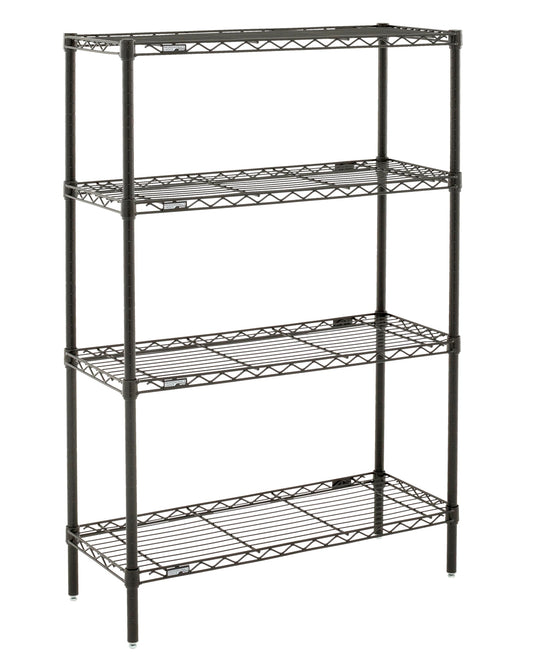 Metro Professional's Choice Commercial-Grade NSF Shelving Unit - Multipurpose Adjustable Wire Shelf for Home, Garage, Kitchen and More - 4 Shelves, 14" W x 36" L x 54" H - Black