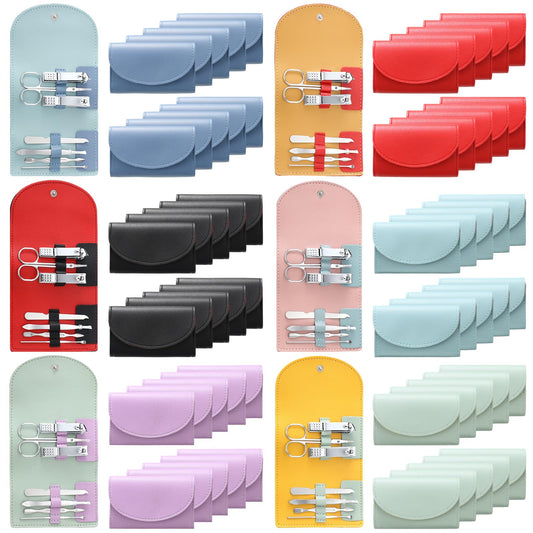 Leriton 60 Sets Travel Manicure Set Professional Nail Set 7 in 1 Stainless Steel Manicure Kit Grooming Kits Nail Care Tools with Care Tools Beauty Scissors Tweezers Gift for Mothers Day(Bright Color)