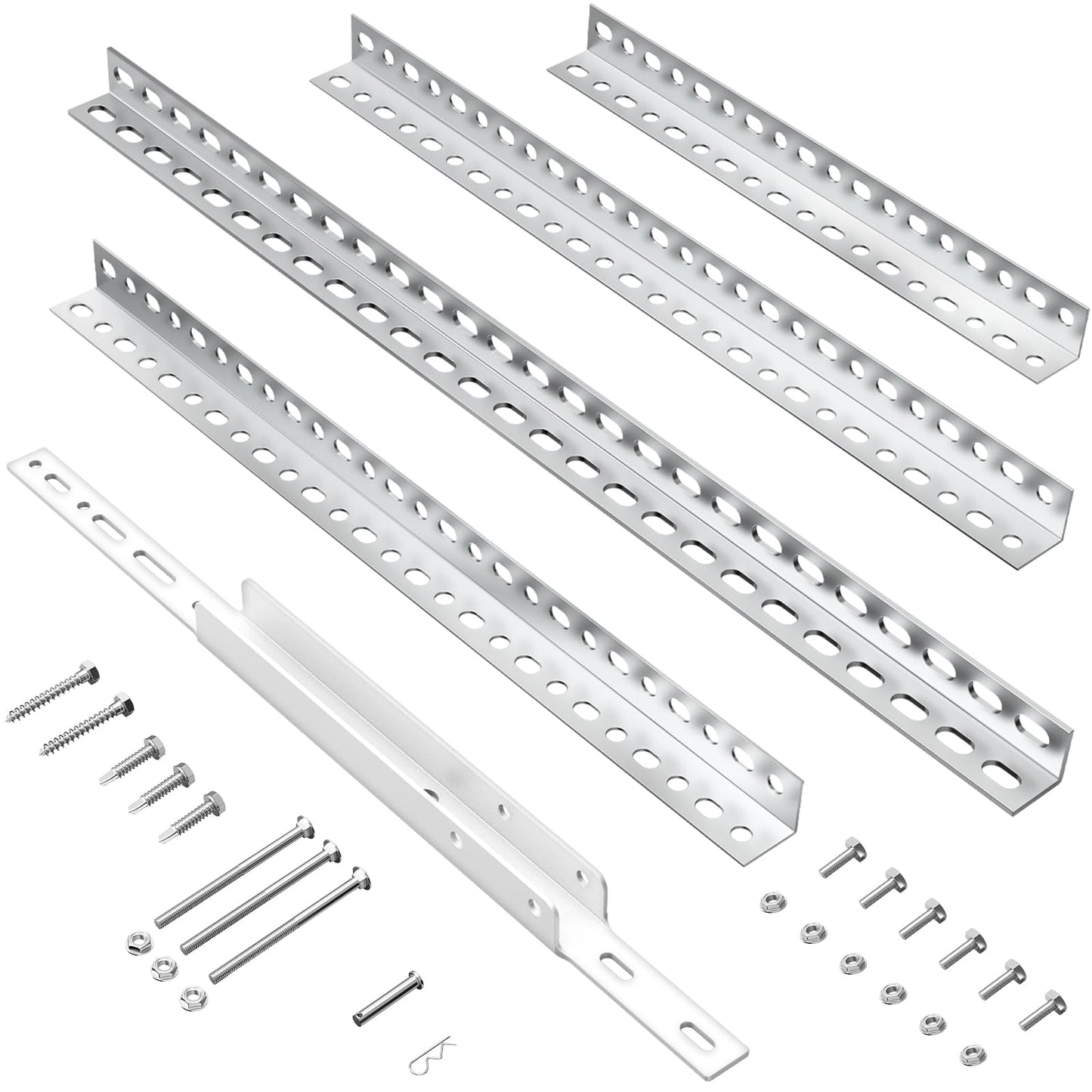 Garage Door Opener Hanging kit, Universal Garage Door Opener Installation Kit, Galvanized Garage Door Angle Iron Bracket and Mounting Hardware