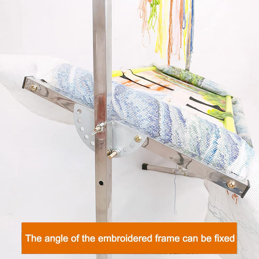 SDVantage Cross Stitch Frame Stand - Adjustable Embroidery Stand for Needlework, Stainless Steel, Floor Frame for Tapestry and Craft Sewing, Lap Table Design, Portable and Sturdy