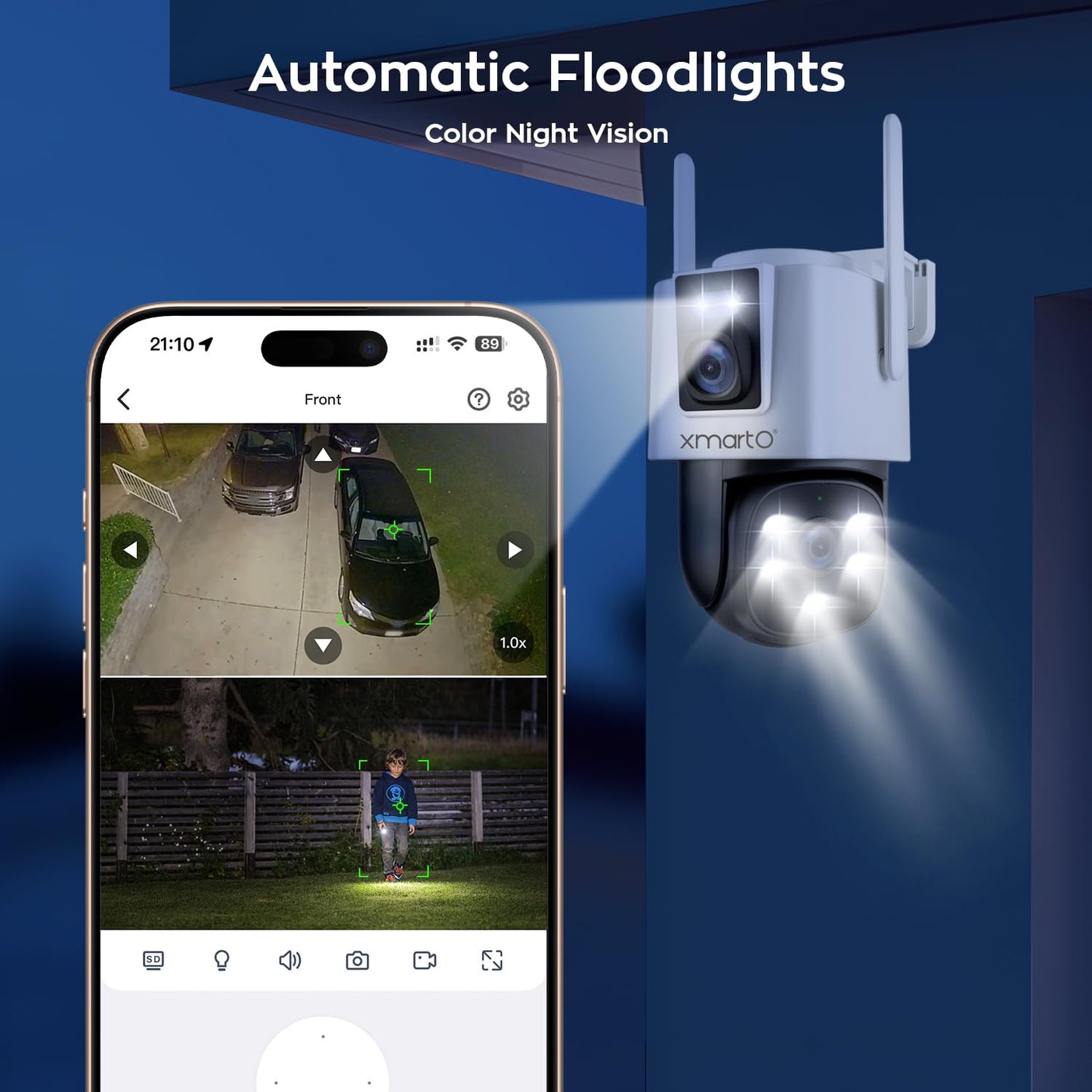XMARTO [16 Dual-Lens Camera Bundle] 32-View Long Range WiFi6 Mesh Security System, 16CH 4K Dual Band NVR, 4MP 180°+Static FOV & 360°PTZ AI Tracking, 24/7 Plug-in Surveillance, 1TB HDD, No Monthly Fee