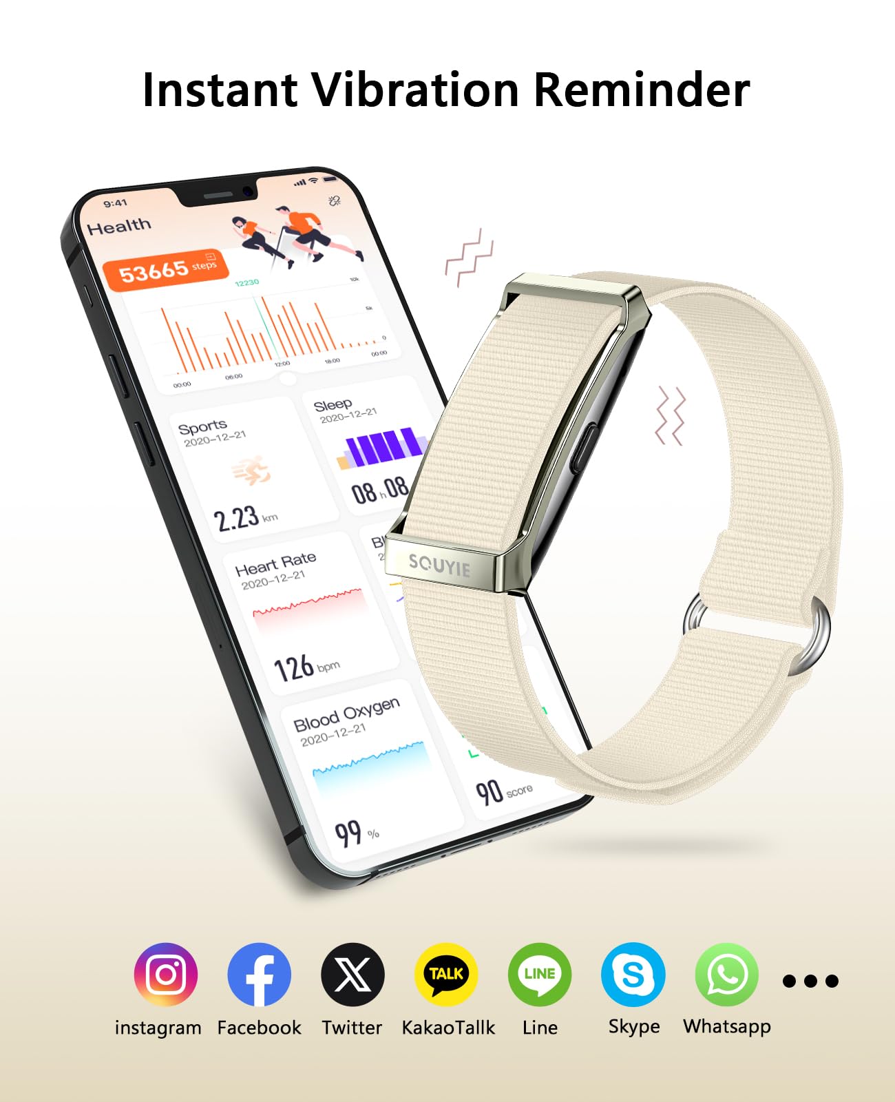 Smart Bracelet for Women Men, Health Activity Fitness Trackers, 24H Sleep Tracker, All-Day Continuous Heart Rate/Blood Pressure/HRV/Stress Monitor, 170+ Sports Modes Smart Band with Free APP 2 Bands