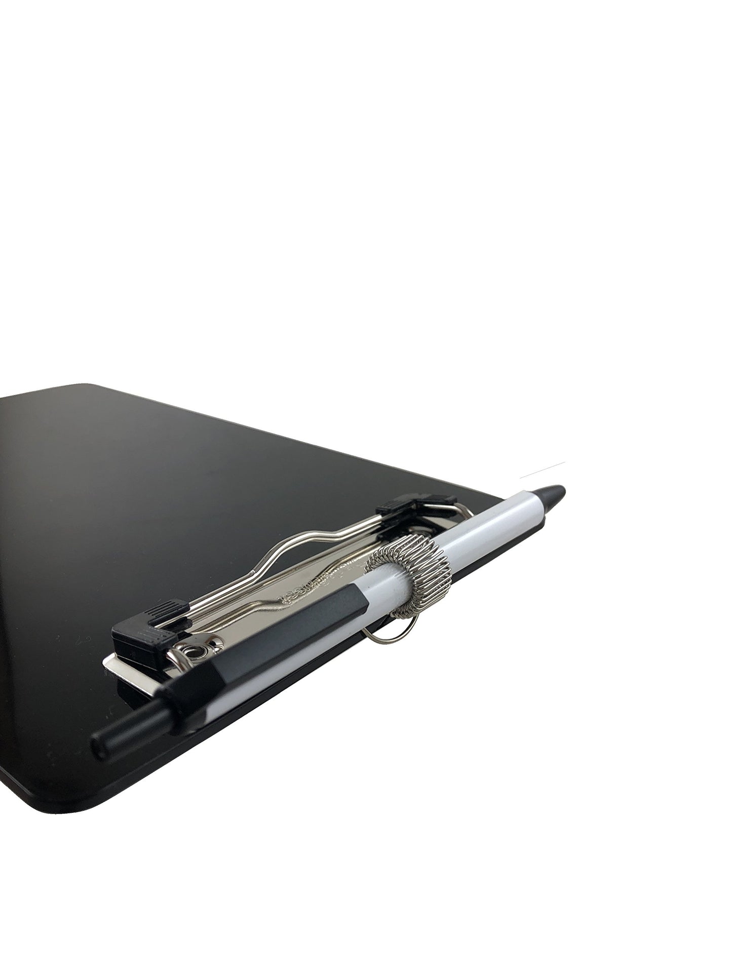 Trade Quest Small Memo Clipboard 6'' x 9'' Pen Holder Clip Plastic (Black) (Pen Included) (Pack of 6)