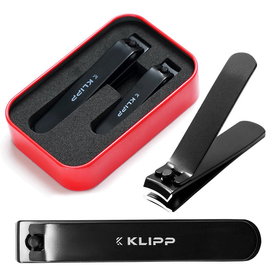 Nail Clipper Set for Men & Women – Stainless Steel Fingernail Clipper & Toe Nail Clippers with Curved & Straight Blades Toe Professional Nail Cutter Kit with Tin Case for Gift & Travel