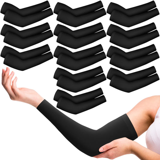 Panitay 12 Pairs Black Eczema Sleeve for Adult Eczema Psoriasis Arm Leg Sleeve for Women Men UV Protection for Itch Relief Sports