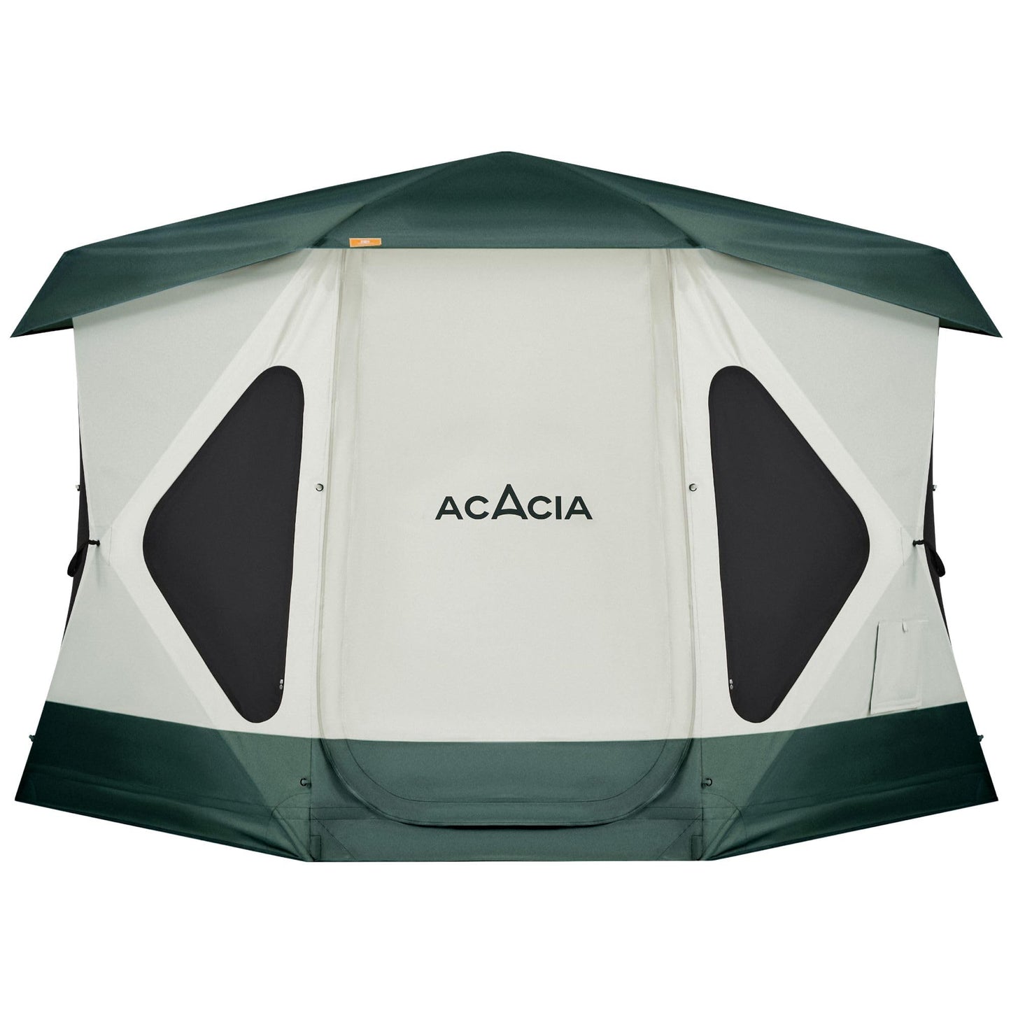 ACACIA Space Camping Tent XL, 4-6 Person Large Family Tent with 6'10'' Height, 2 Doors, 8 Windows, Waterproof Pop Up Easy Setup Hub Tent with Rainfly, Footprint for Car Camping, Glamping, Banyan