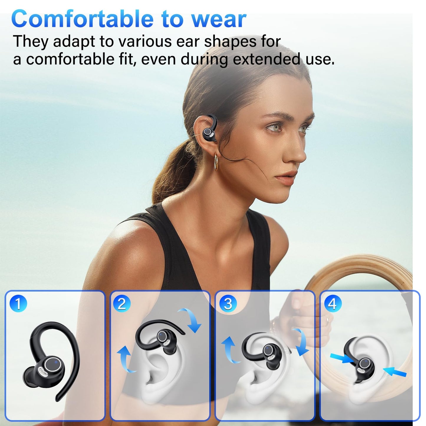 Jesebang AI Translation Earbuds Real Time, 164 Language Translator Earbuds, 3-in-1 Bluetooth 5.4 Translation Headphones with 7 Translation Modes