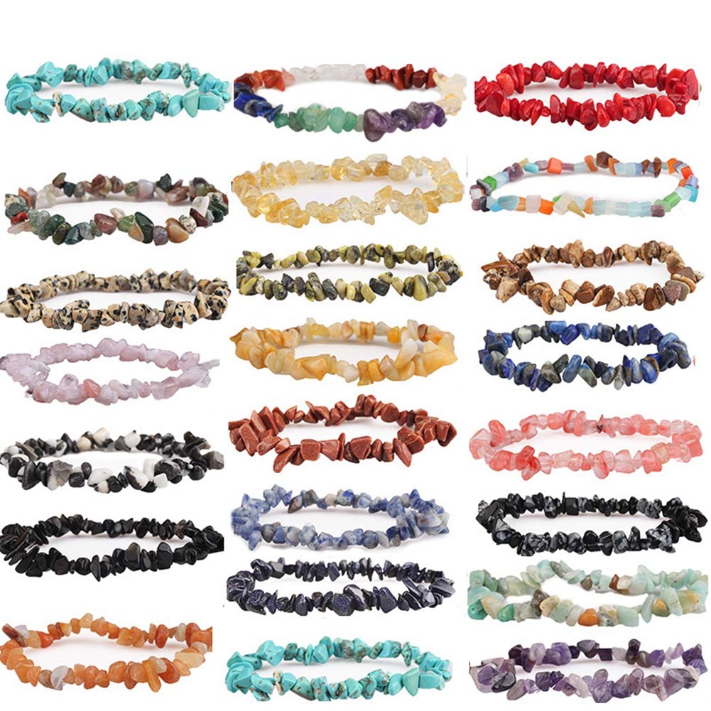 Natural Chip Stone Beads Persian Gulf Agate 5-8mm About 400 Pieces Irregular Gemstones Healing Crystal Loose Rocks Bead Hole Drilled DIY for Bracelet Jewelry Making(5-8mm, Persian Gulf Agate)