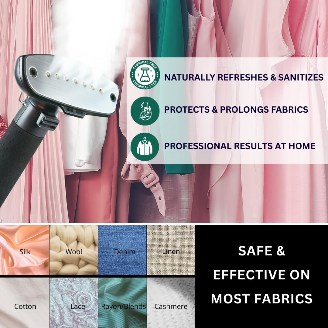 SALAV® Professional Standing Garment Steamer with Retractable Power Cord, Foot Pedal Control, Wheels for Easier Movement (Gold)