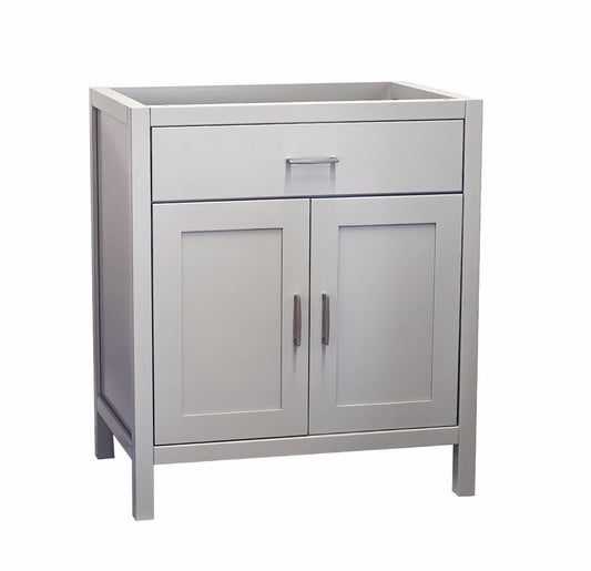 24" Light Grey Bathroom Vanity Base Only – Freestanding Solid Wood Sink Cabinet with Tip-Out Drawer, Shaker Style Storage, No Top or Sink, 24" W x 21" D x 34.5" H