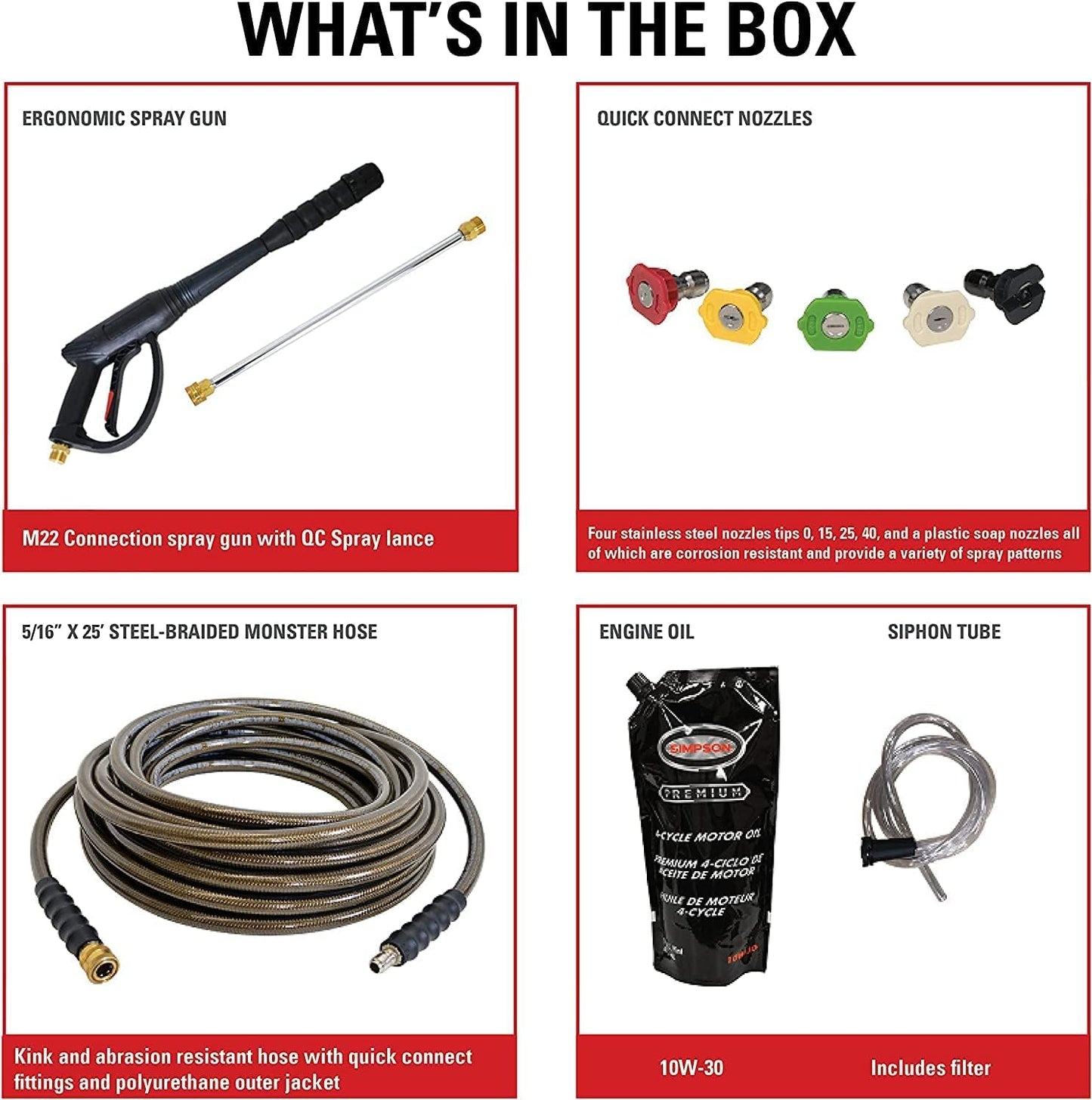 Simpson Cleaning 3400 PSI Gas Pressure Washer, 2.5 GPM Power Washer for Commercial Use, Honda GX200 Engine, 25-Foot Hose, Aluminum Series, 49-State (ALH3228-S)